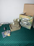 Three-tier rock-textured candle fountain - thumbnail 2 of 5