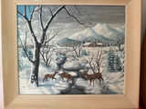 Winter landscape with deer - thumbnail 2 of 3