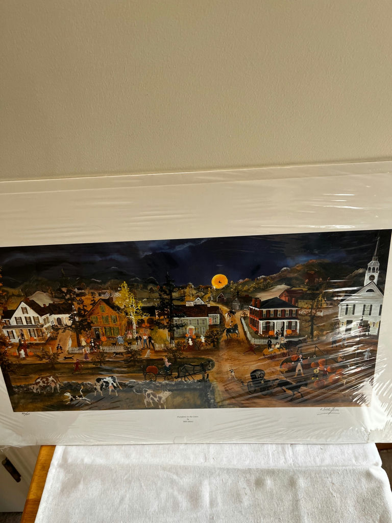 Pumpkins on the Green by Will Moses - limited edition print - image 2 of 6
