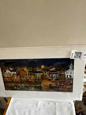 Pumpkins on the Green by Will Moses - limited edition print - Image 1 of 6