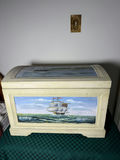 Cream nautical-themed storage chest - thumbnail 2 of 7