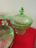 Fenton Green glass serving ware collection - thumbnail 5 of 6
