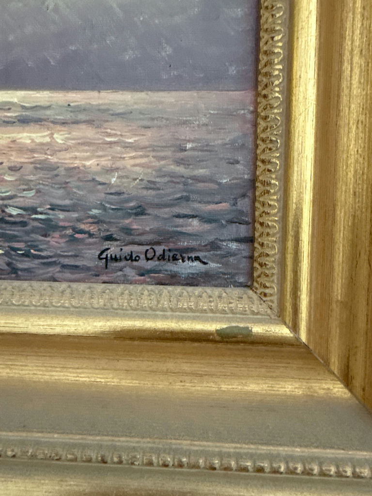 Sailboats Seascape in Gold Frame - image 3 of 4