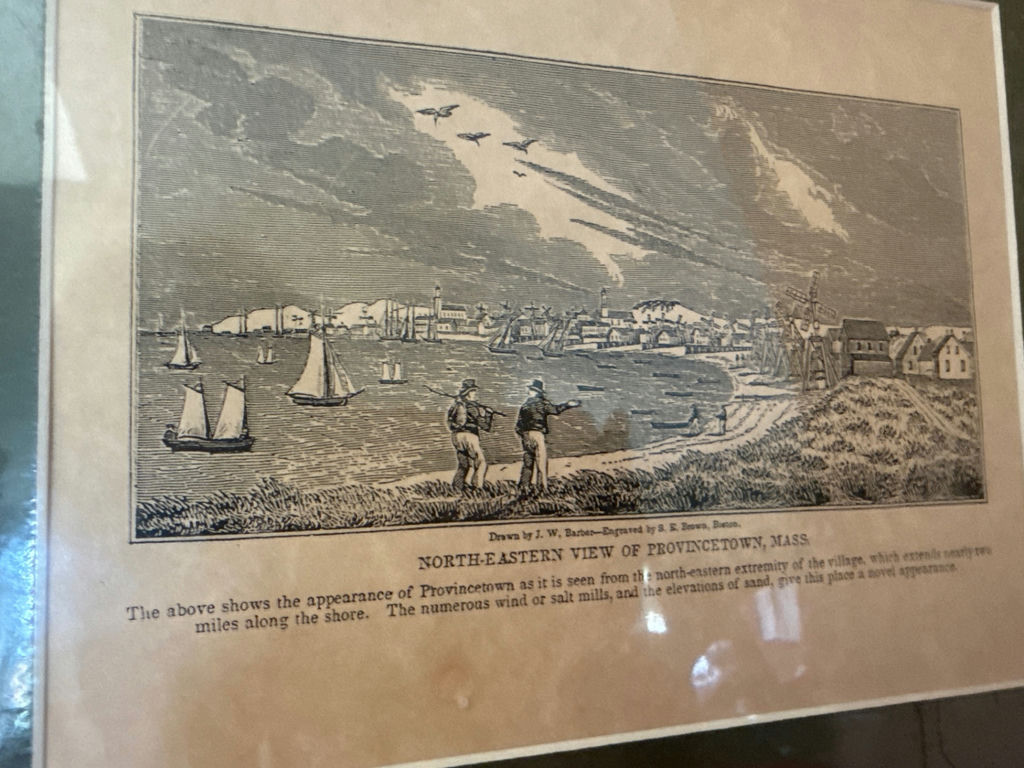 North-Eastern View of Provincetown, Massachusetts – Antique Engraving - image 1 of 2