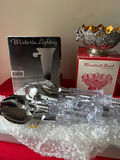 Crystal-handled flatware set with ornate silver bowl and Victorian candle lamp kit - thumbnail 2 of 2