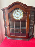 Waltham Quartz Mantel Clock in Wooden Cabinet - thumbnail 1 of 2
