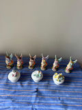 Fairy candleholders and bisque bird boxes - thumbnail 1 of 8