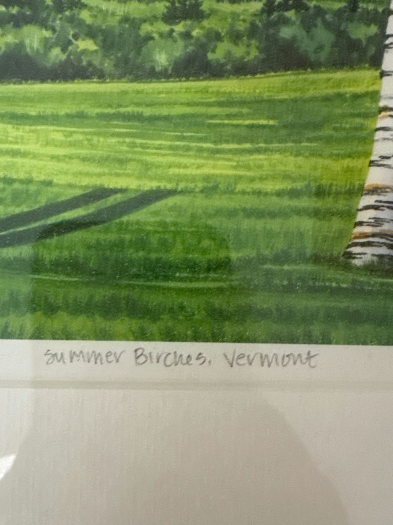 Deborah Holmes - framed  birch-tree landscape print titled 'Summer Birches, Vermont' - image 4 of 5