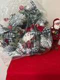 New Frosted Christmas Tree Decor with  new Santa Figurine - thumbnail 2 of 2