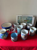 Nautical-themed ceramic mugs and glassware set - thumbnail 1 of 9