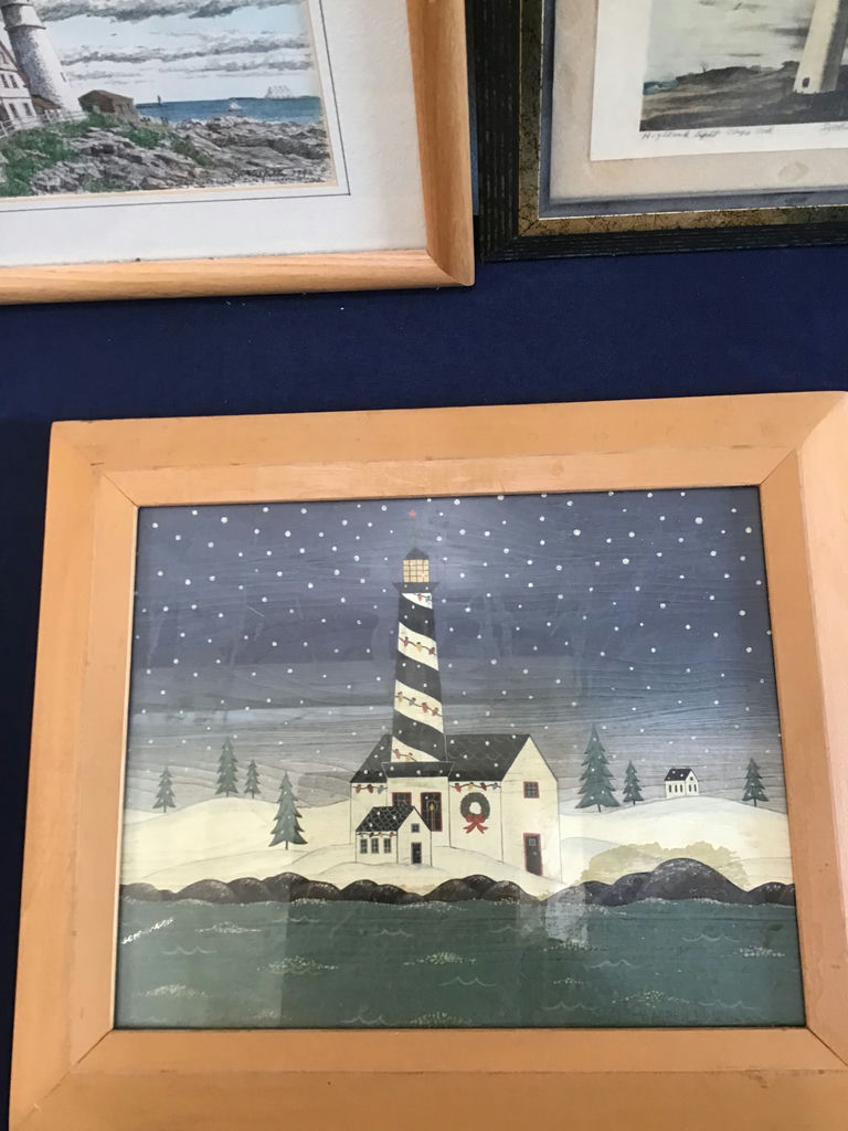 Framed Lighthouse Art Prints 11x9, 9x7, 12.5x11 - image 2 of 4