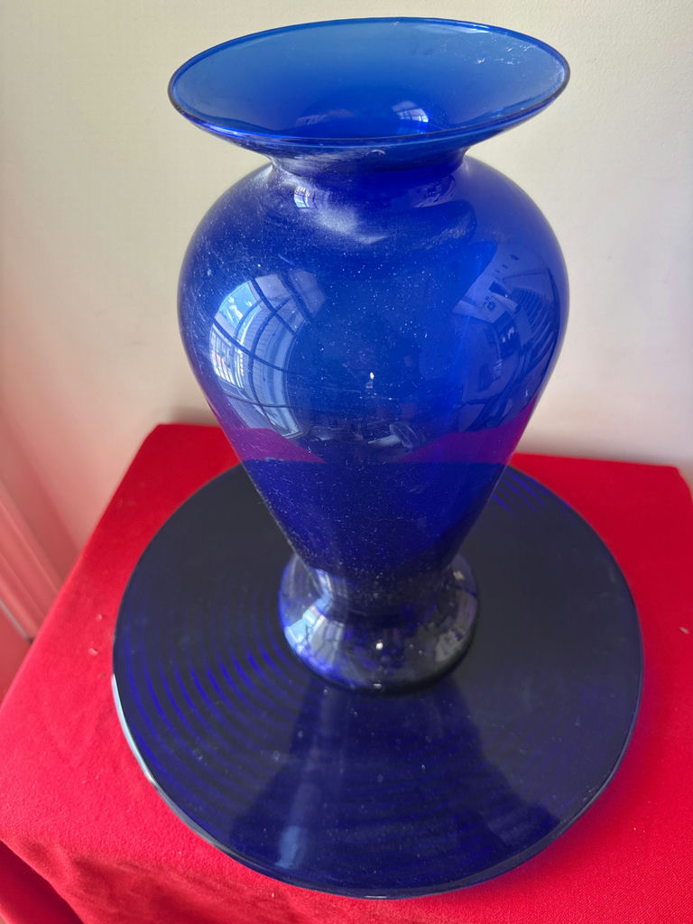 Cobalt Blue Glass Vase - image 3 of 3