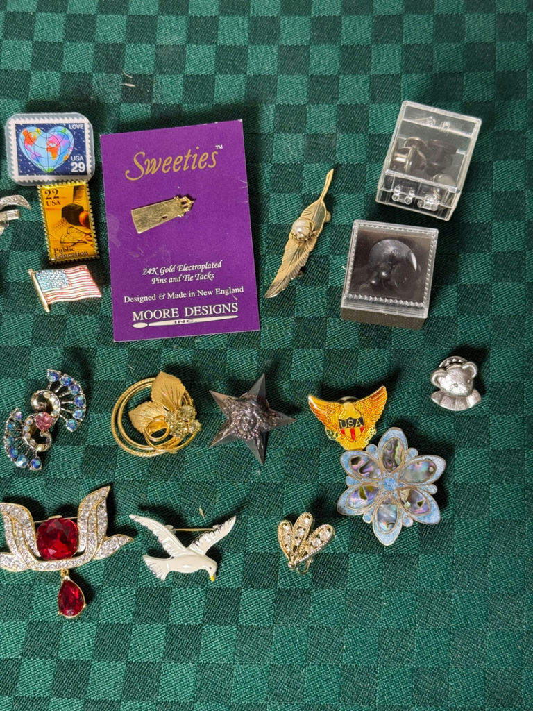 Assorted costume jewelry pins and brooches - image 3 of 3