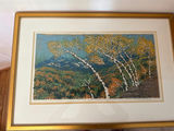 Diane Babcock -Birch Forest Artwork in Gold Frame - thumbnail 1 of 4