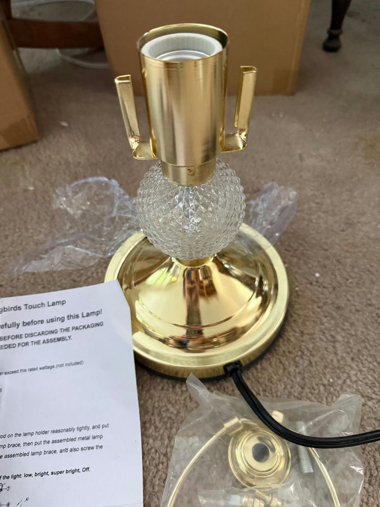 Hummingbirds Touch Lamp Kit with LED Bulbs and Hardware - image 6 of 8