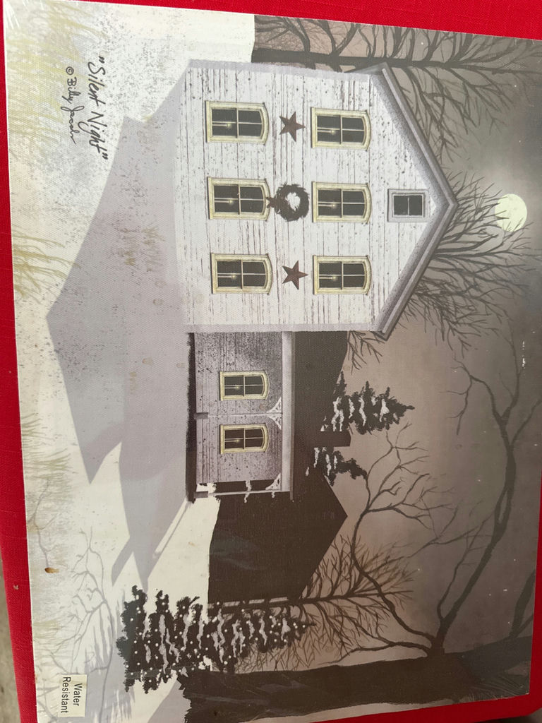 Two-story winter house decorative print - image 1 of 1