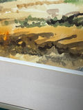 Framed watercolor landscape with farmhouse - thumbnail 4 of 7