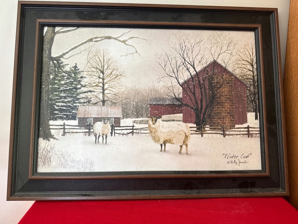 Billy Jacob’s - Winter Coat framed farm scene print - image 2 of 4