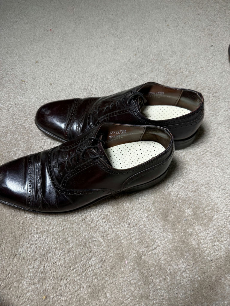 Assorted men's leather dress shoes (oxfords, loafers, and brogues) from Bill Blass and Rockport - image 2 of 20