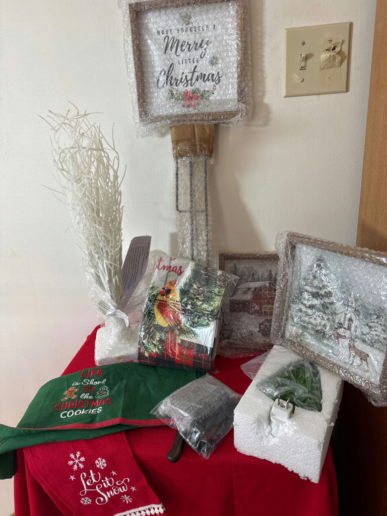 Assorted Christmas Decor and Framed Holiday Art - image 1 of 4