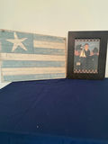 Coastal decor: wooden sign and framed print - thumbnail 1 of 3