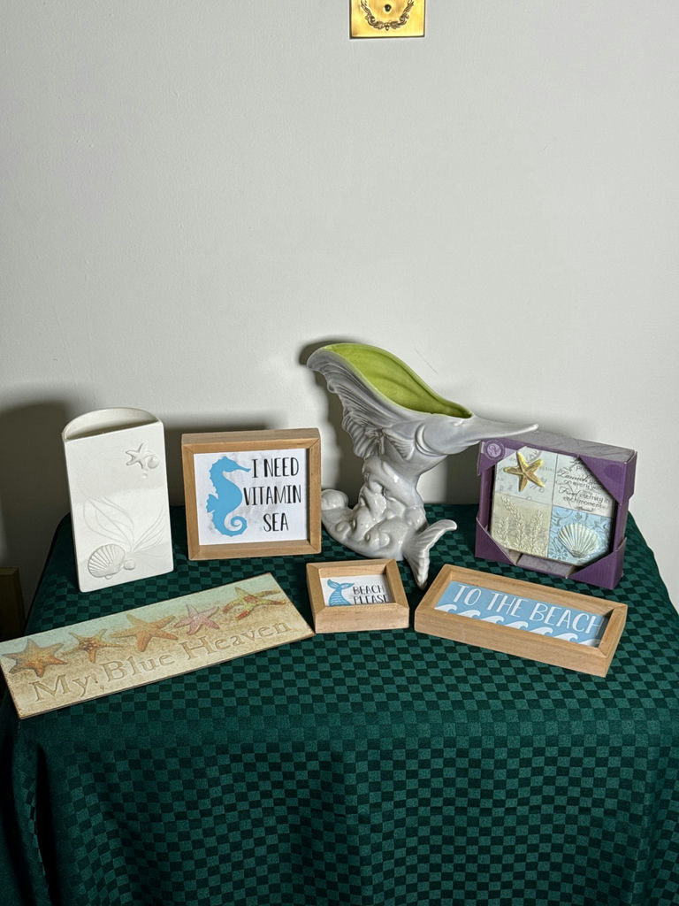 Coastal-themed decorative ceramics and framed art - image 1 of 10