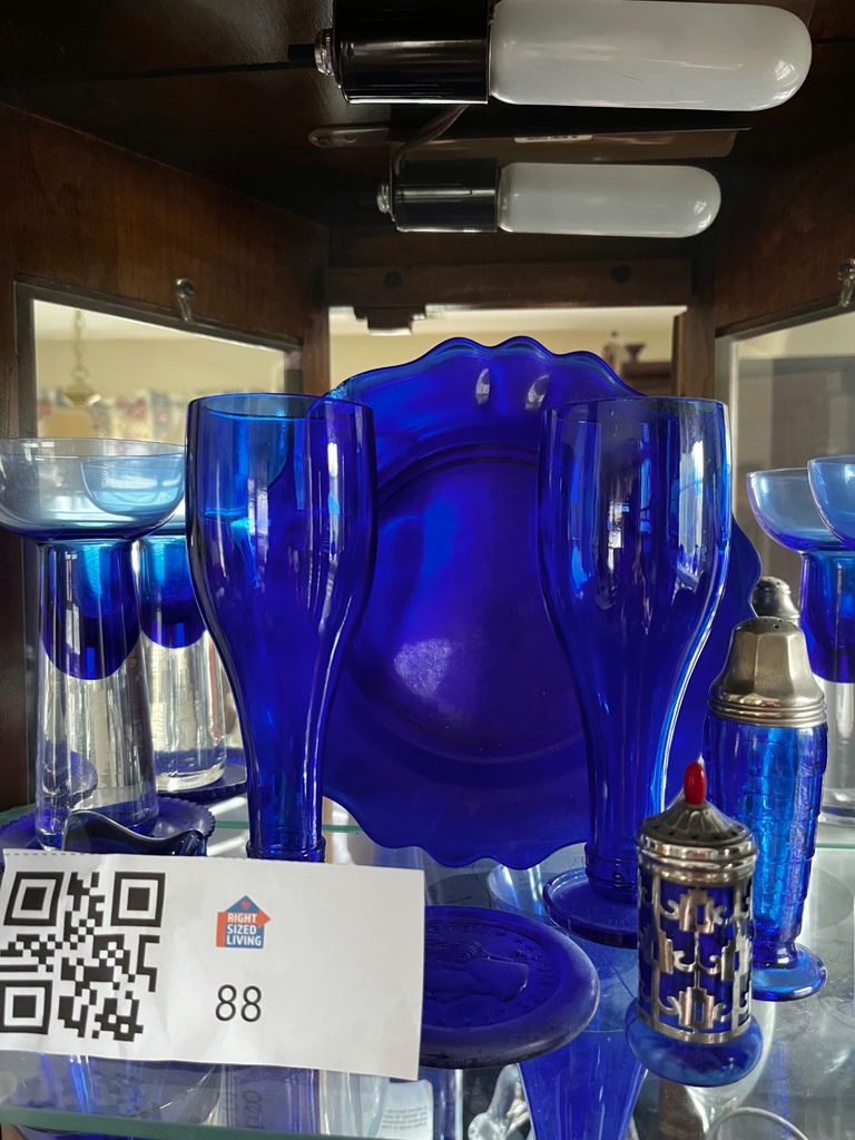 Cobalt blue glassware collection - image 1 of 3