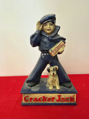 Cracker Jack Sailor and Dog Figurine door stop - Image 1 of 3