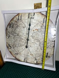 Round Vintage Map Wall Clock - thumbnail 3 of 4