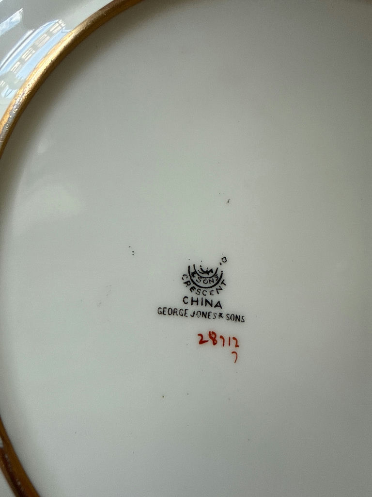 Blue and Gold Floral Porcelain Plates Set - image 4 of 4