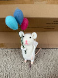 Set of felt mouse figurines with festive accessories - thumbnail 3 of 4