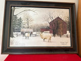 Billy Jacob’s - Winter Coat framed farm scene print - thumbnail 1 of 4