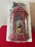 Red lantern with deer and Christmas tree scene - thumbnail 2 of 3