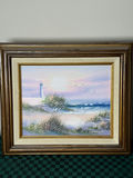 Framed Beach Landscape with Lighthouse - thumbnail 2 of 6