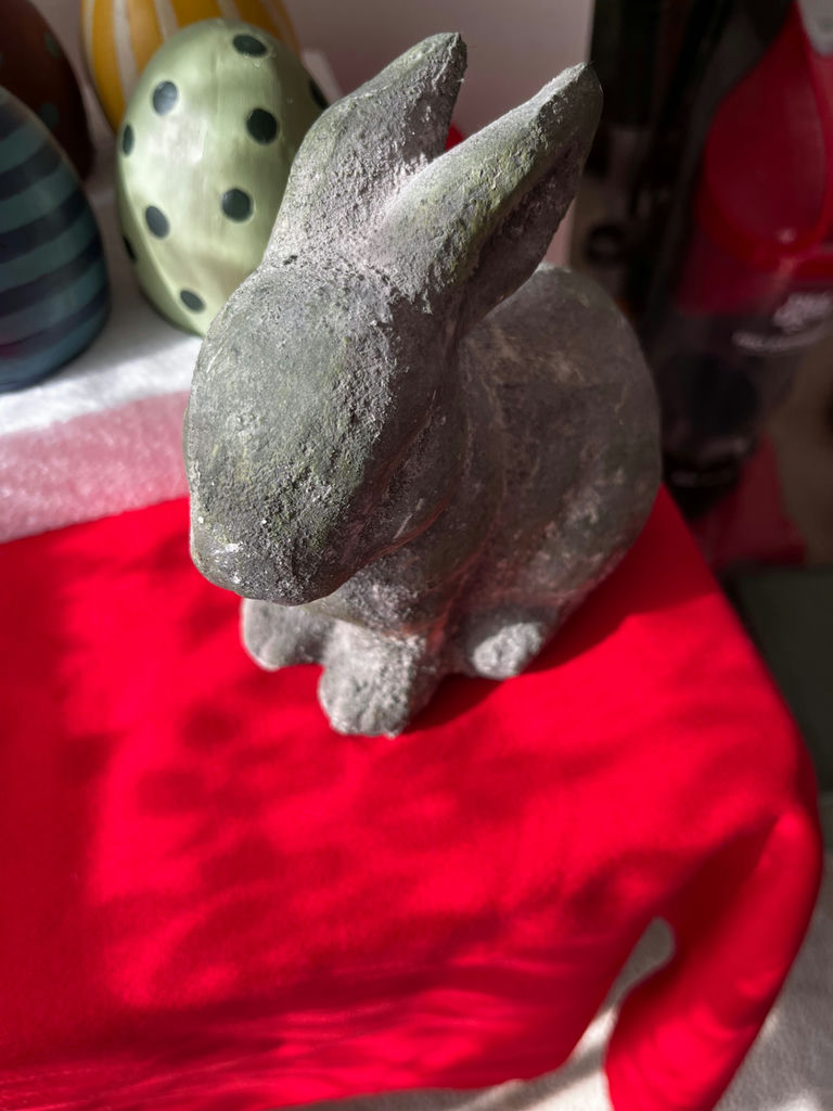 Decorative Easter eggs and rabbit figurine - image 2 of 2