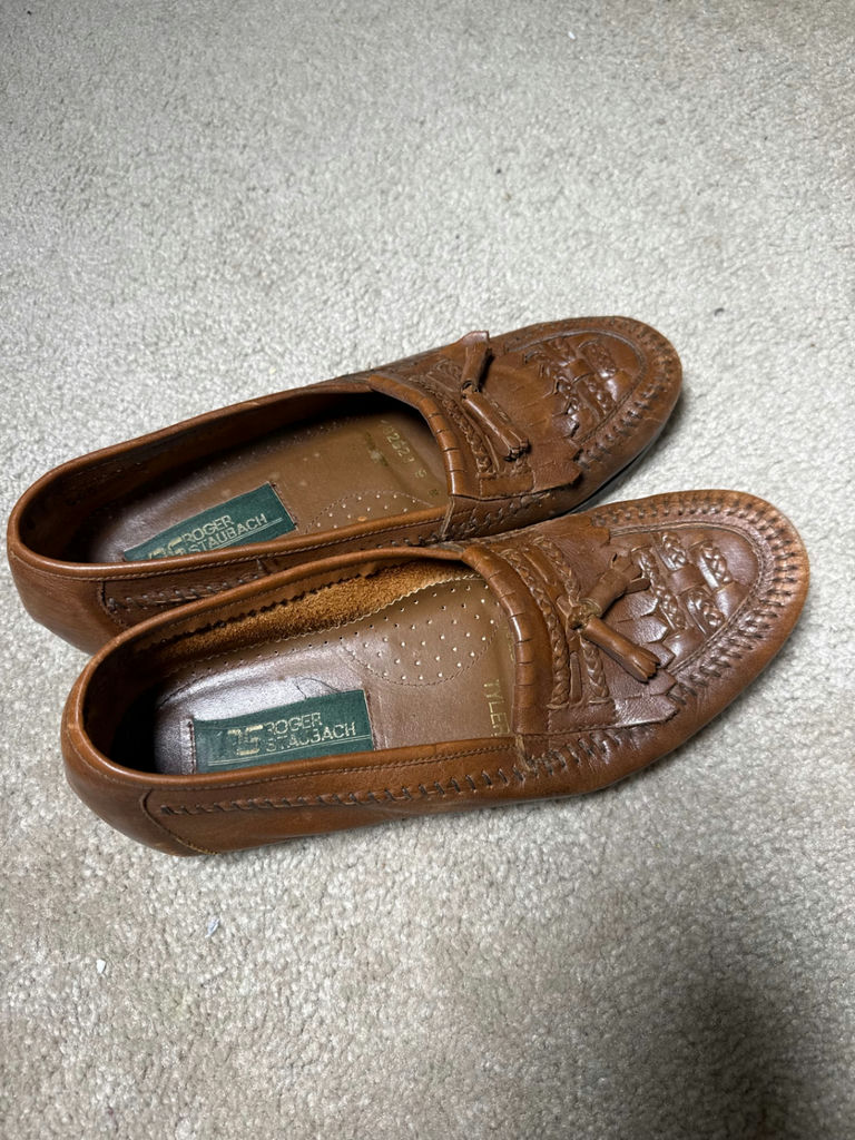 Assorted men's leather dress shoes (oxfords, loafers, and brogues) from Bill Blass and Rockport - image 11 of 20