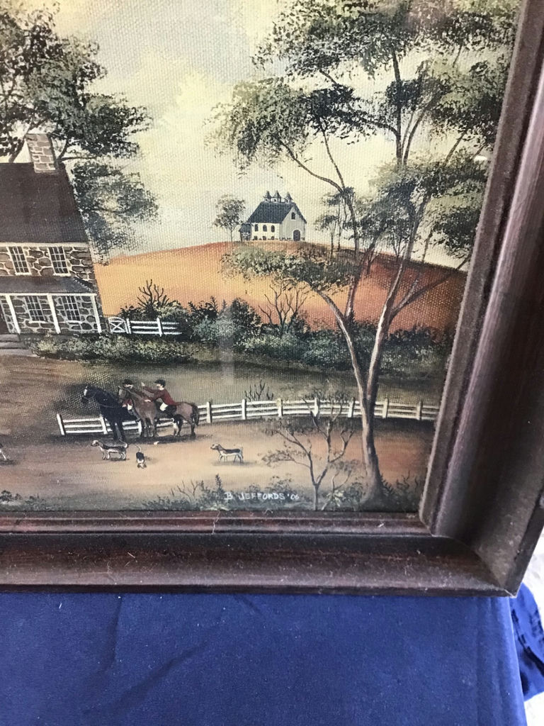  20.5 x16.5 Framed rural landscape painting - image 3 of 3