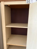 Tall Cream Cabinet with Shelves and Wood Top - thumbnail 4 of 7