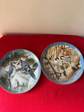 Bird-themed decorative ceramic plates with blue borders - thumbnail 4 of 7