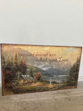 Two canvas wall art prints: Best Friends by Terry Redlin and a Thomas Kinkade Studios piece - thumbnail 6 of 8