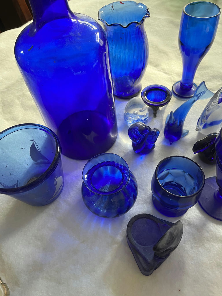 Cobalt blue glassware collection - image 2 of 4