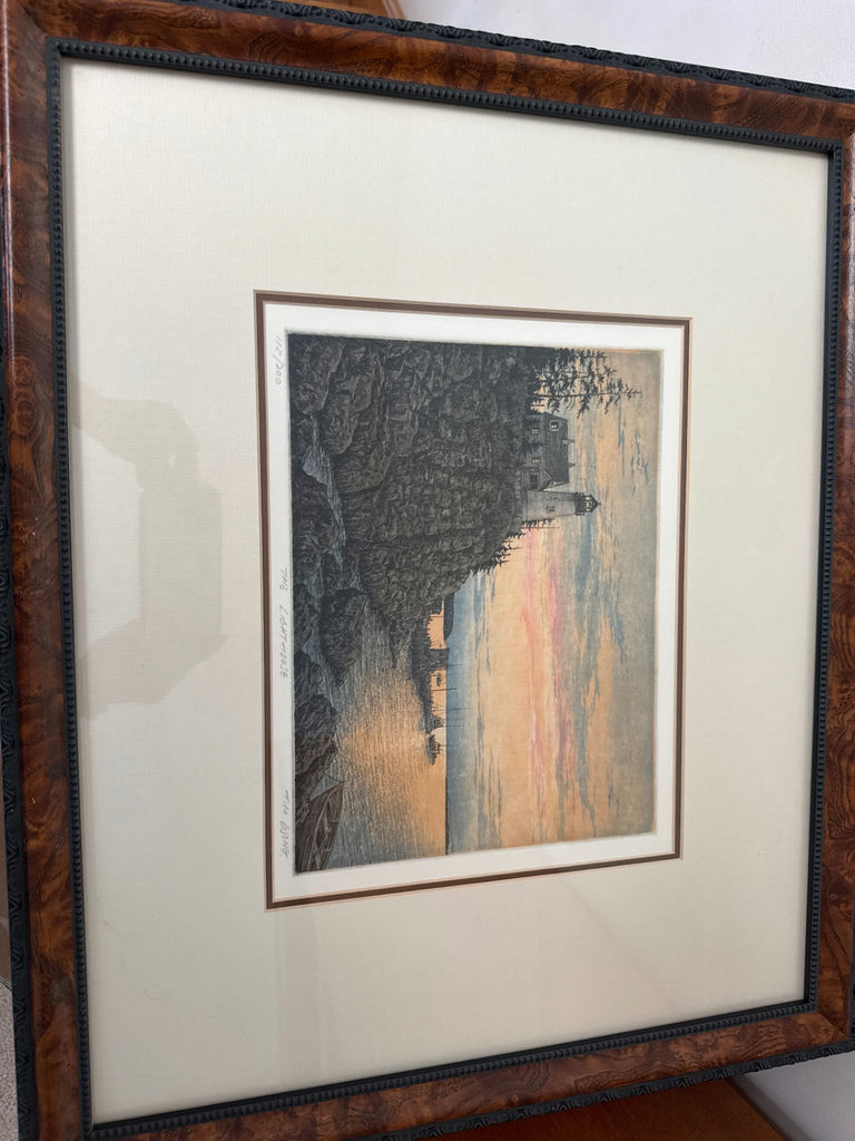 Tim Wong signed and numbered Framed coastal landscape print - image 1 of 5