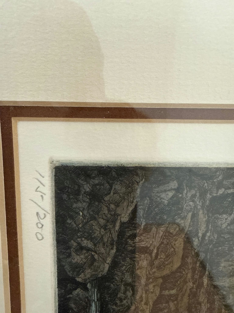 Tim Wong signed and numbered Framed coastal landscape print - image 4 of 5