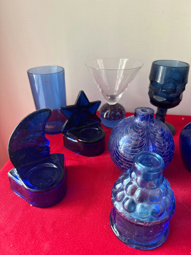 Cobalt blue glassware collection - image 3 of 3