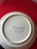 Blue-rimmed hand-painted ceramic plates - thumbnail 3 of 3