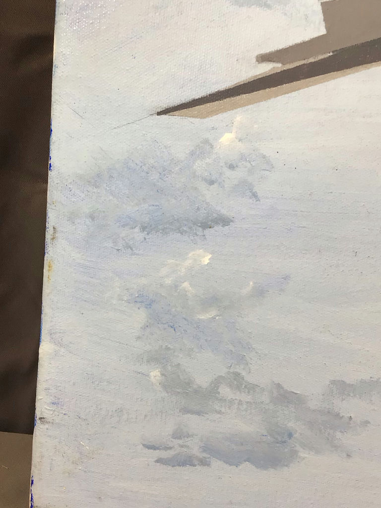 George Guzzi Original Acrylic on Canvas (1984 Fighter Jet) - image 5 of 6