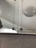 Antique Etched Glass Triptych Wall Mirror - thumbnail 5 of 10
