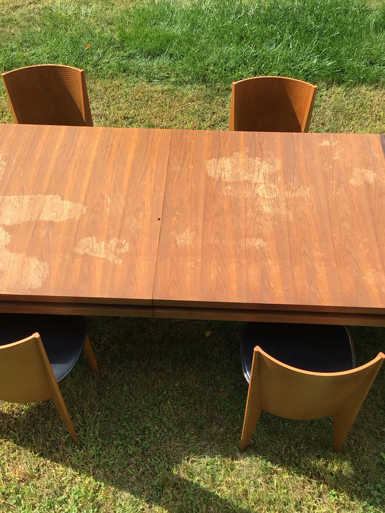 Large MCM Dining Table w/Leaves - image 10 of 13