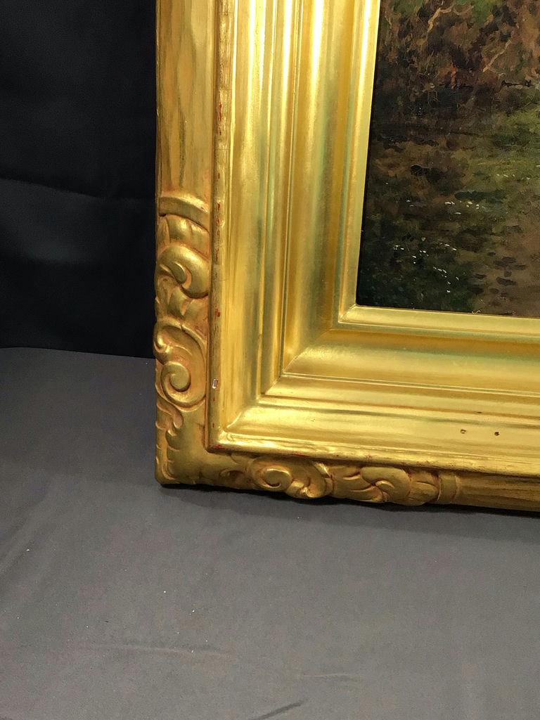 Antique Framed Paint on Canvas - image 8 of 10