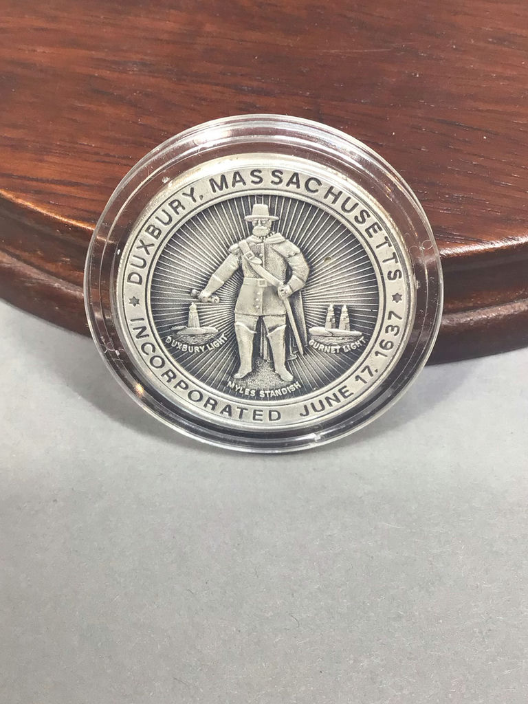 Duxbury MA 350th Anniversary Silver Coin (19+dwt) - image 1 of 6